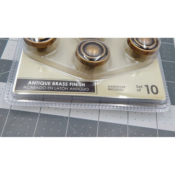 Chapter Cabinet Knobs Drawer Pulls Antique Brass Finish #2000187 Set of 10 NIB - Picture 4 of 4